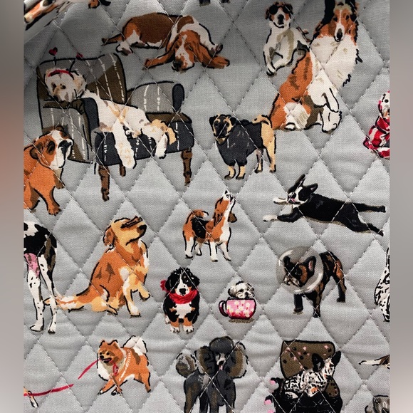 “Vera Bradley” Bucket Crossbody Bag in Cotton- (NWT) “Dog Show”Pattern - Picture 7 of 13